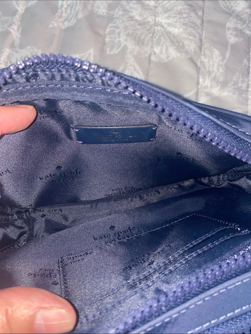 Kate Spade navy crossbody with strap - Picture 8 of 12